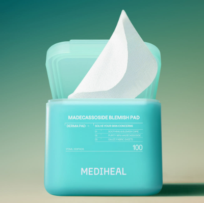 [Mediheal] Madecassoside Blemish Pad - 98% Pure Madecassoside for Soothing & Post-Acne Mark Care, 100 Pads