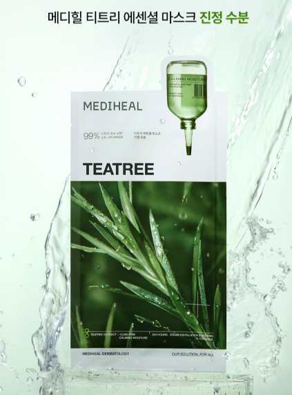 [Mediheal] Essential Mask Pack 6-Type Set (60 Sheets) - Teatree, Collagen, PDRN, Vitamin, Hyaluronic Acid, Ceramide for All Skin Concerns