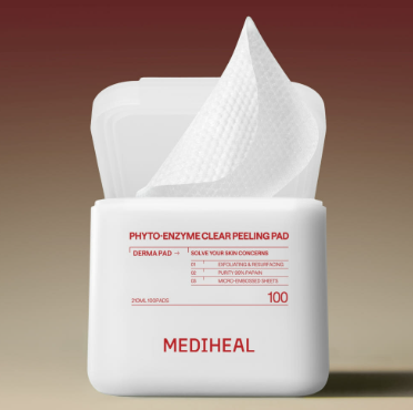 [Mediheal] Phyto-Enzyme Peeling Pad - 98% Pure Papain & LHA for Blackhead, Pore & Texture Resurfacing (100 Pads)