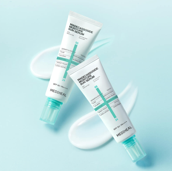 [Mediheal] Madecassoside Moisture Sun Serum - 98% Pure Madecassoside for Soothing & Blemish Repair (SPF 50+ PA++++), 50ml