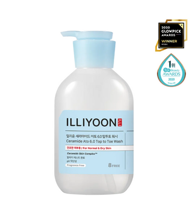 [ILLIYOON] Ceramide Ato 6.0 Top to Toe Wash - Ceramide Skin Complex™ & pH Balanced Gentle All-in-one Cleanser (500ml)