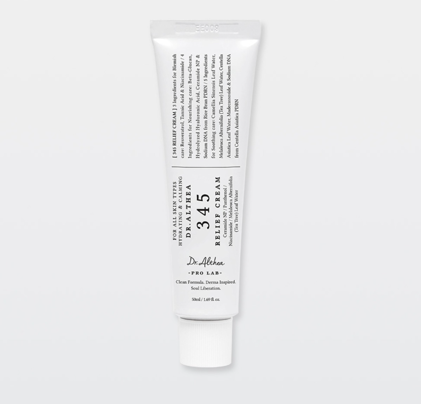 [Dr. Althea 345] Relief Cream - Panthenol & Ceramide NP for Hydrating, Calming & Blemish Care (50ml)