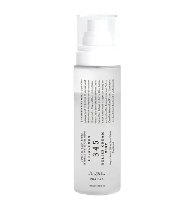 [Dr. Althea] 345 Relief Cream Mist - 3 types of Hyaluronic Acid & Rice Extract for Instant Hydrating, Soothing & Barrier Support (100ml)