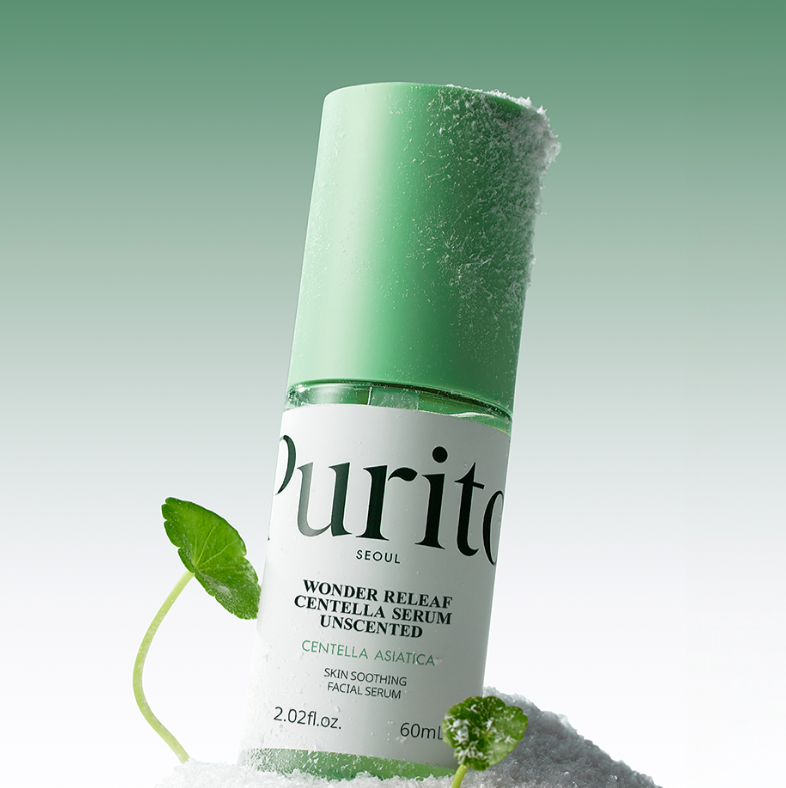 [PURITO SEOUL] Wonder Releaf Centella Serum Unscented - Centella Asiatica for Fast Skin Soothing & Barrier Support (60ml / 2.02 fl. oz.)