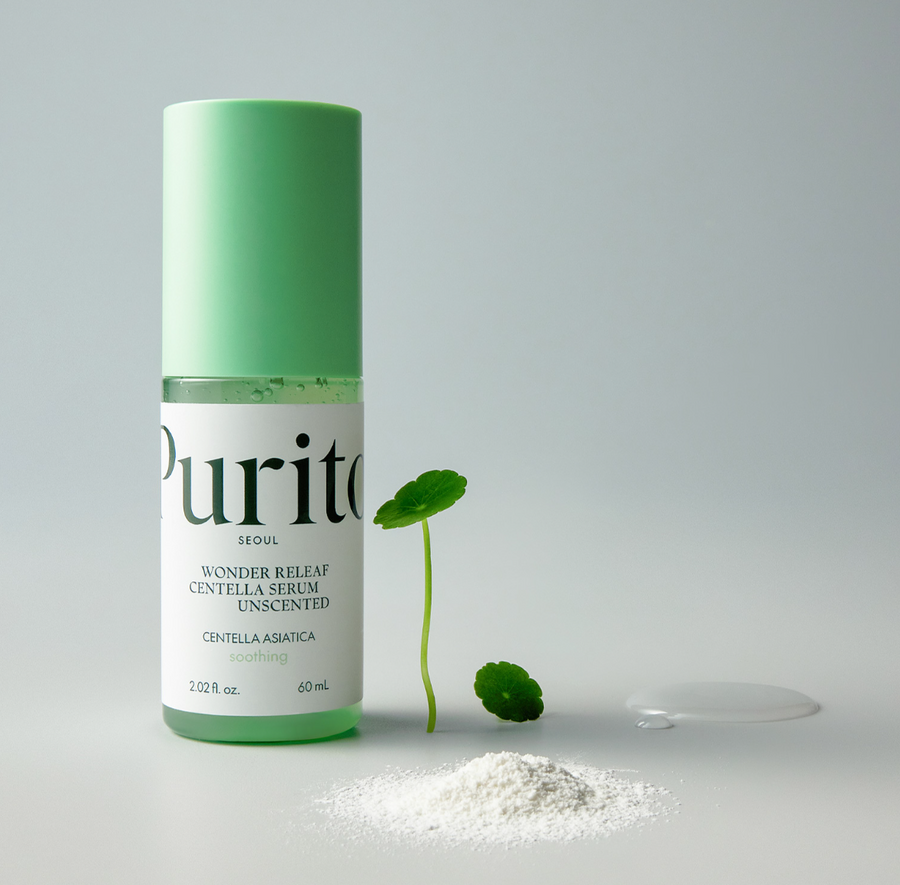 [PURITO SEOUL] Wonder Releaf Centella Serum Unscented - Centella Asiatica for Fast Skin Soothing & Barrier Support (60ml / 2.02 fl. oz.)