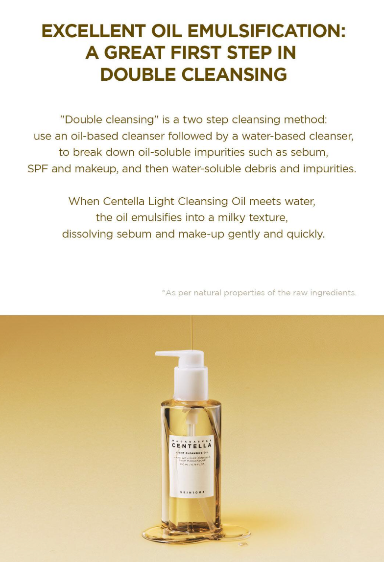 [SKIN1004] Madagascar Centella Light Cleansing Oil - Lightweight Deep Cleansing & Blackhead Care with Madagascar Centella (200ml / 6.76 fl. oz.)