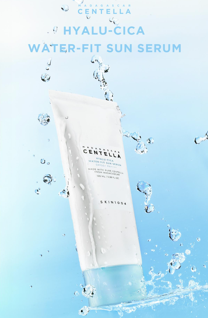 [SKIN1004] Madagascar Centella Hyalu-Cica Water-Fit Sun Serum - SPF 50+ PA++++ Hydrating, Dewy Finish & Soothing Sun Protection (50ml)
