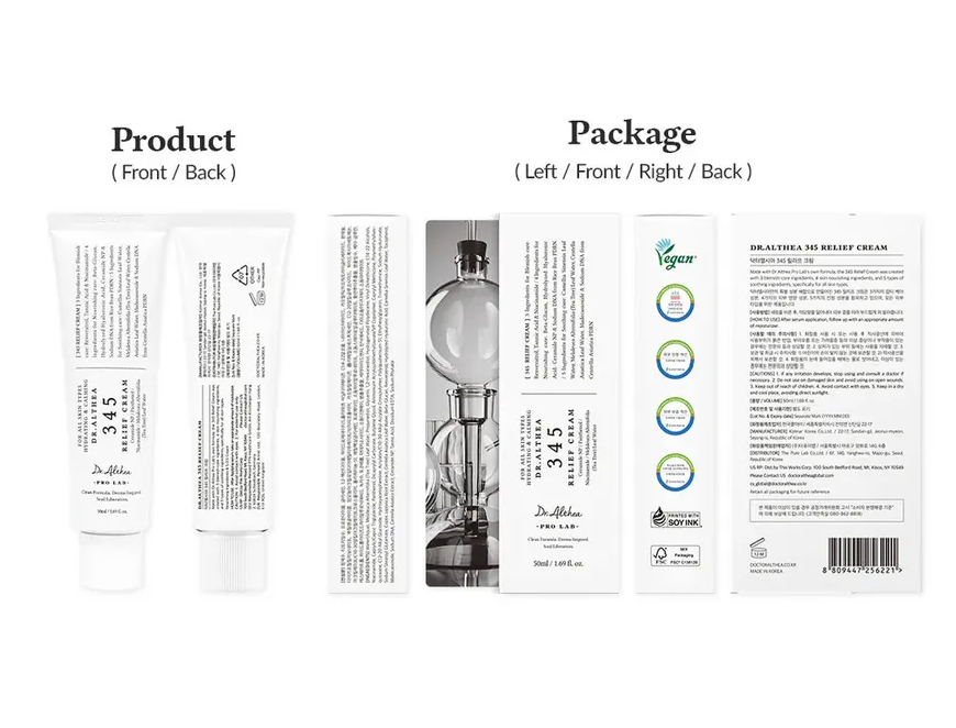 [Dr. Althea 345] Relief Cream - Panthenol & Ceramide NP for Hydrating, Calming & Blemish Care (50ml)