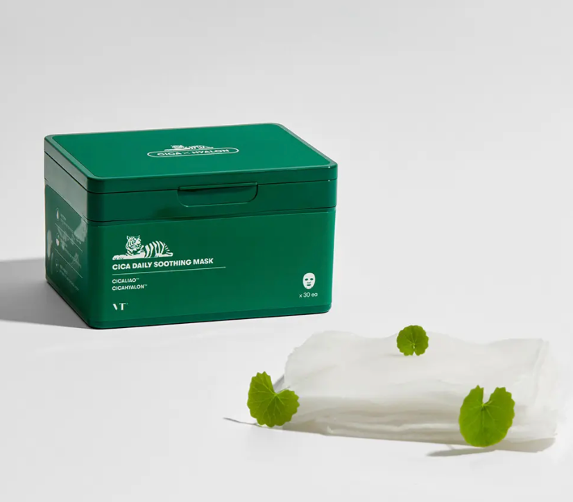 [VT cosmetics] Cica Daily Soothing Mask - 30 Sheets Jumbo Pack, Instant Soothing & Hydrating with CICAHYALON™ for Sensitive Skin