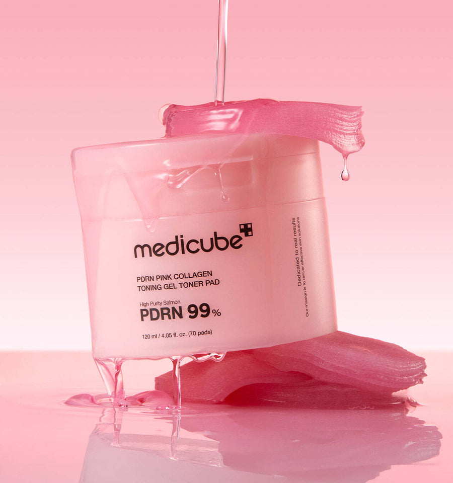 [Medicube] PDRN Pink Collagen Night 3-Step Set - High-Purity PDRN 99% for Glass Skin Glow & Elasticity (Pad + Serum + Cream)