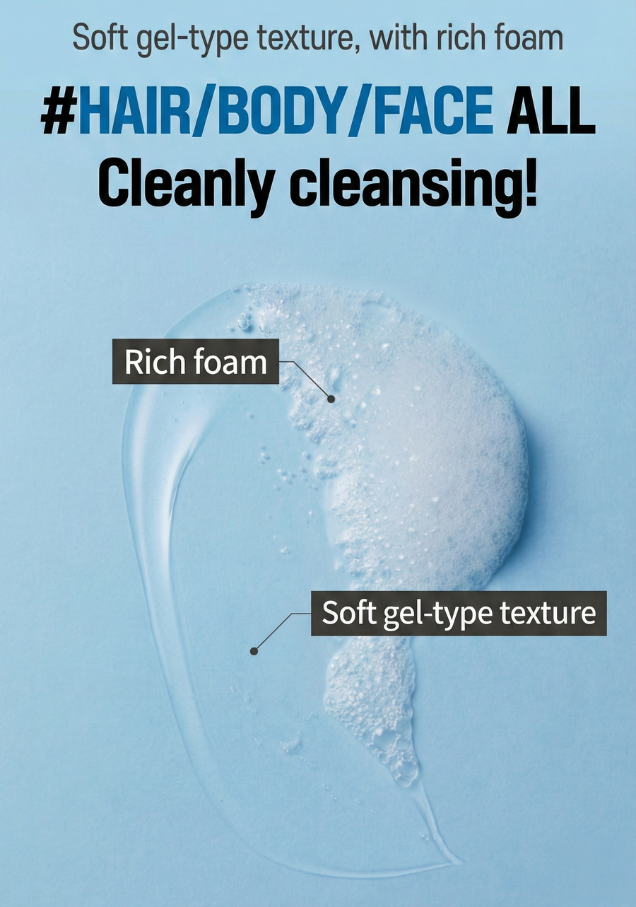 [ILLIYOON] Ceramide Ato 6.0 Top to Toe Wash - Ceramide Skin Complex™ & pH Balanced Gentle All-in-one Cleanser (500ml)