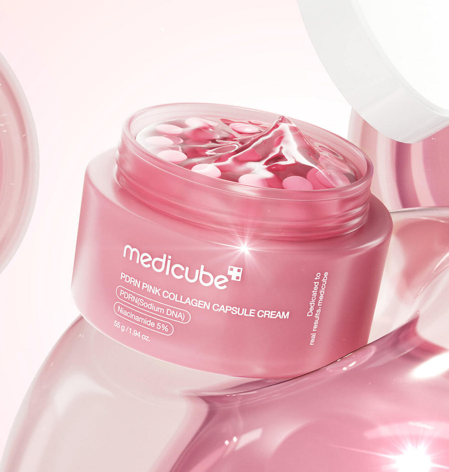 [Medicube] PDRN Pink Collagen Night 3-Step Set - High-Purity PDRN 99% for Glass Skin Glow & Elasticity (Pad + Serum + Cream)